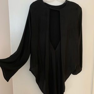 Open Back Silk Blouse